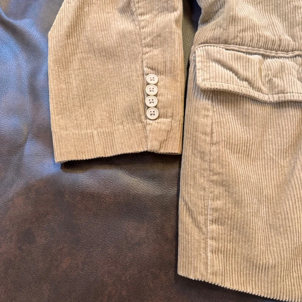 Machine Corduroy Blazer Sport Coat Jacket Tan Vintage Academic Ferry Core SZ‎ L